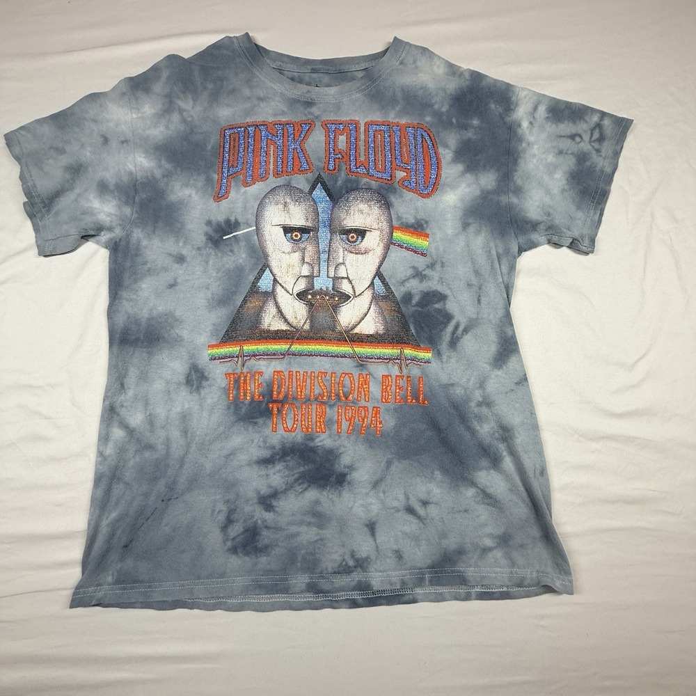 Pink Floyd The Division Bell Tour 1994 Gray Tie-Dyed T Shirt - Size Large